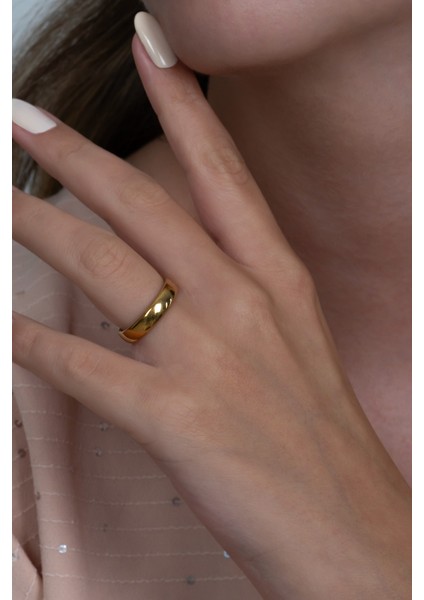 Kişiye Özel Isim Yazılı 4mm Bombeli Parlak Erkek Kadın Çelik Alyans Yüzük CL18KO modelleri