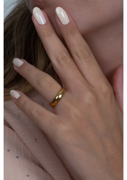 Kişiye Özel Isim Yazılı 4mm Bombeli Parlak Erkek Kadın Çelik Alyans Yüzük CL18KO fırsatları