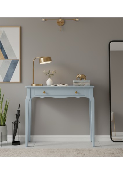 100 cm Masif Konik Açık Mavi Dresuar