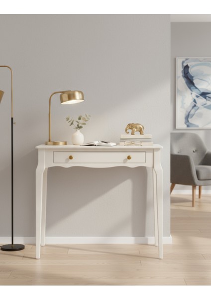 100 cm Masif Konik Krem Dresuar