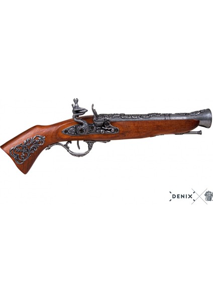 Austria 18TH Flintlock Pistol Koleksiyon Obje 39CM