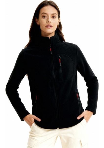 Kadın Extreme Rüzgar Geçirmez Cepli Outdoor Tam Fermuarlı Polar Ceket W223-25