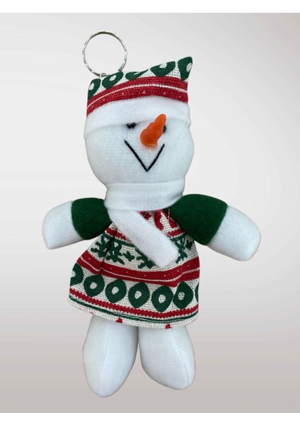 Yılbaşı Temalı Peluş Anahtarlık Çanta Süsü Ağaç Süsü Dekor Süsü Hediye (13-15 Cm) (KOD:127)