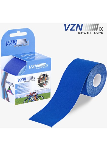 Sport Tape Lacivert Renk Kinezyo Sporcu Bandı Ağrı Bandı 5 Metre x 5 cm