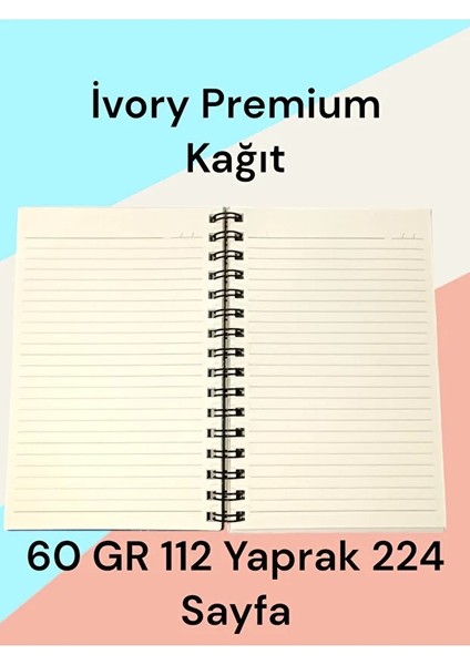 Pullu Simli 14X21 Spiralli Pvc Hologramlı Defter 224 Sayfa Ivory Premium Seri fiyatları