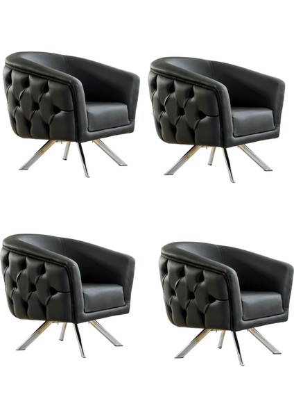 Döner Ayaklı Ofis Büro Koltuğu 4 Adet Tekli