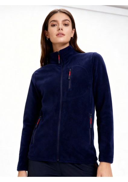 Kadın Extreme Rüzgar Geçirmez Cepli Outdoor Tam Fermuarlı Polar Ceket W223-1