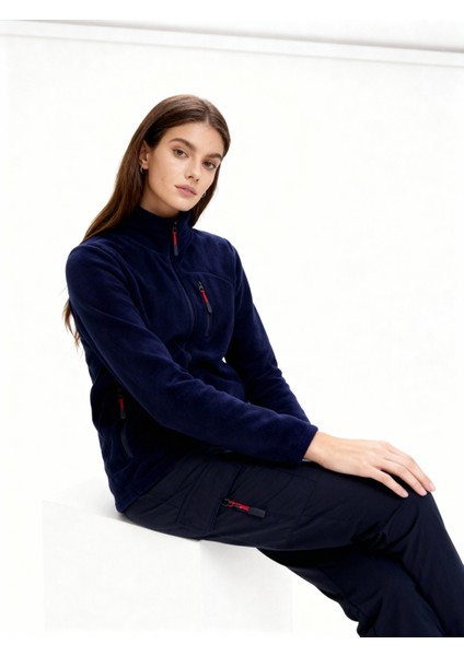 Kadın Extreme Rüzgar Geçirmez Cepli Outdoor Tam Fermuarlı Polar Ceket W223-1 modelleri