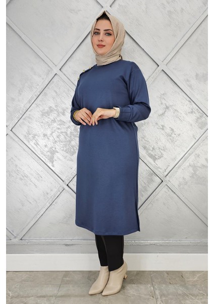 Kadın Düğme Detaylı Tesettür Tunik fiyatları