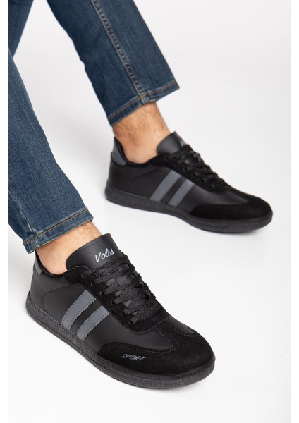 Erkek Spor Ayakkabı Siyah Samba Model Ince Taban Bağcıklı fiyatları