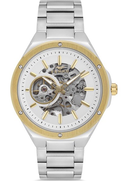 Erkek Çelik Kordon Otomatik Kol Saati Çelik Kasa Su Geçirmez 2 Yıl Garantili Paslanmaz Çelik Pilsiz Mekanizma