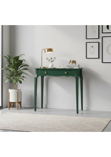 90 cm Masif Konik Yeşil Dresuar