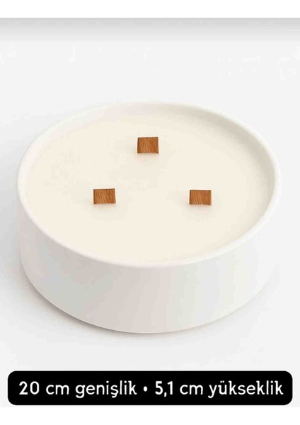 Dev Boy Beyaz Doğal Mum Kasesi 20 cm fiyatları