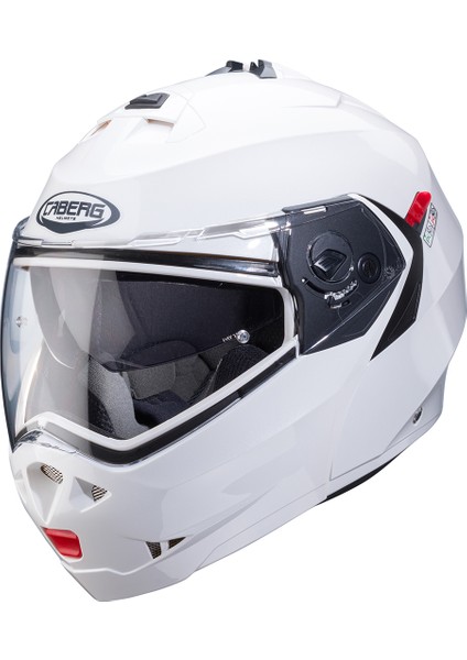 Duke x Tour Çene Açılır Motosiklet Kaskı Metal Whıte