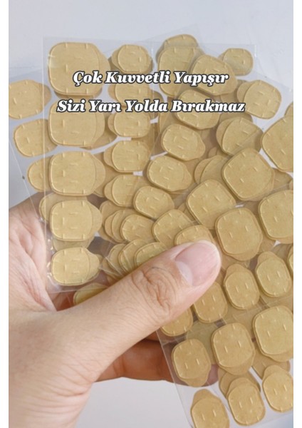 240 Adet 3m Bant Yapıştırıcı Small Beden Çok Kuvvetli Takma Tırnak Yapıştırma Bandı