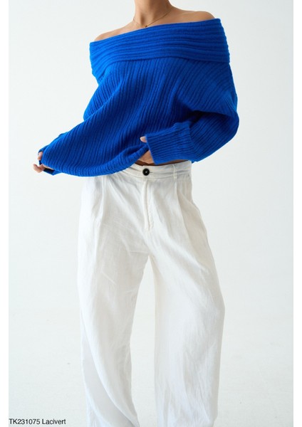 Kadin Rahat Kalip Omuz Dekolteli̇ Tri̇ko Kazak fiyatları