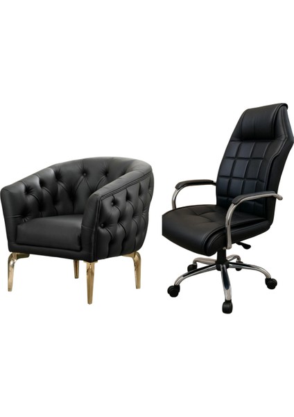 Deri Ofis Büro Koltuğu Full Kapitone ve Makam Koltuğu