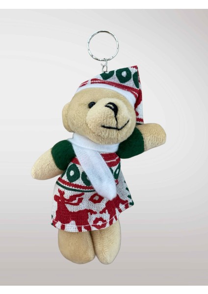 Yılbaşı Temalı Peluş Anahtarlık Çanta Süsü Ağaç Süsü Dekor Süsü Hediye (13-15 Cm) (KOD:126)