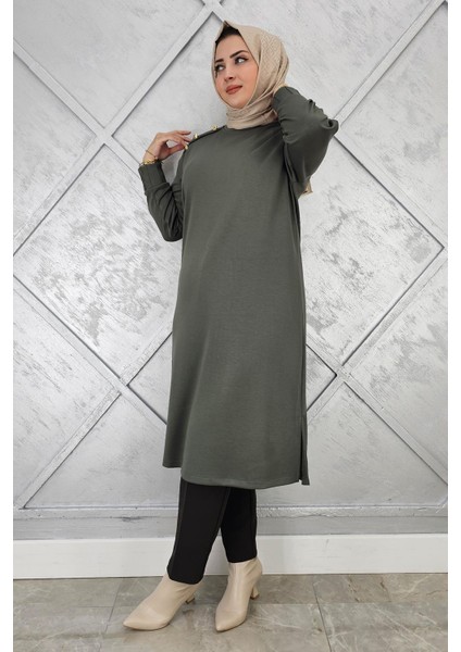 Kadın Düğme Detaylı Tesettür Tunik fiyatları