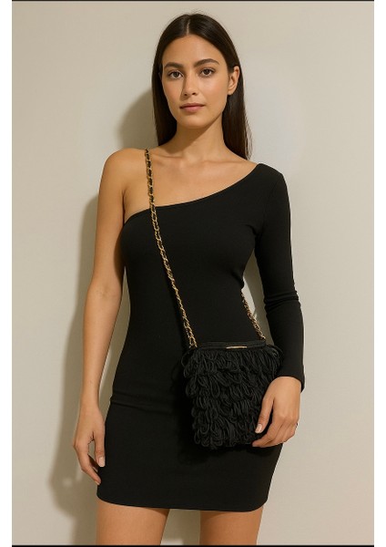 El Örgüsü Kağıt Ip Portföy Çanta