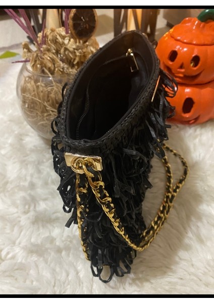 El Örgüsü Kağıt Ip Portföy Çanta