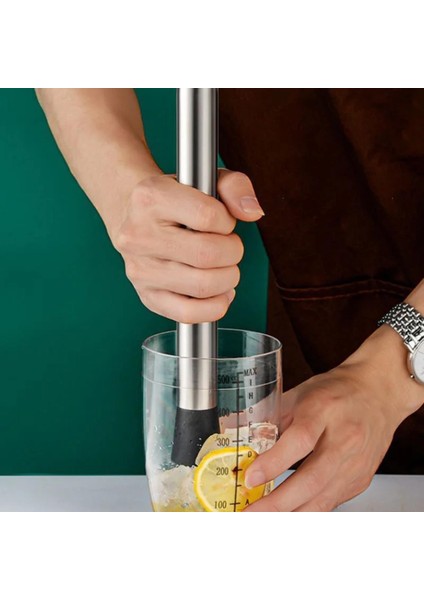 Paslanmaz Çelik Mojito Muddler 20 cm Tırtıklı Uçlu Kokteyl Tokmağı fiyatları