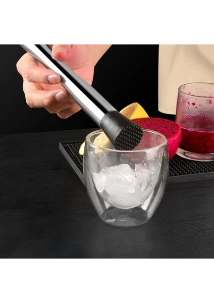 Paslanmaz Çelik Mojito Muddler 20 cm Tırtıklı Uçlu Kokteyl Tokmağı modelleri