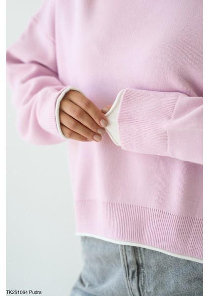 Kadın Bisiklet Yaka Basıc Kazak fiyatları