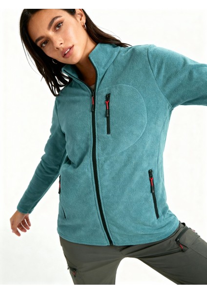 Kadın Extreme Rüzgar Geçirmez Cepli Outdoor Tam Fermuarlı Polar Ceket W223-29 indirimleri