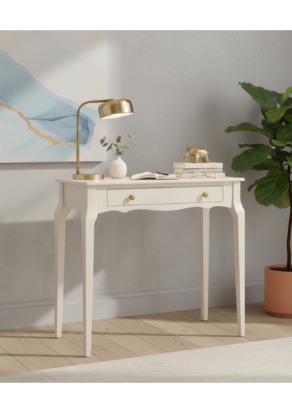 85 cm Masif Konik Krem Dresuar