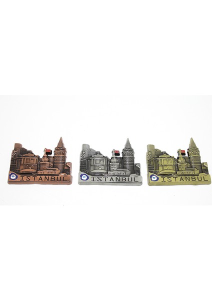 Metal Istanbul Temalı Yöresel Magnet Model 3