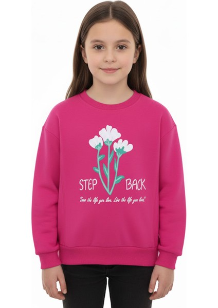 Kız Çocuk Bluz Baskılı 2 İplik Şardonlu