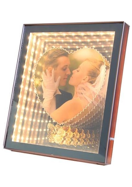 Ayna LED Li Çerçeve LED Işıklı Kalpli Fotoğraf Çerçevesi fırsatları