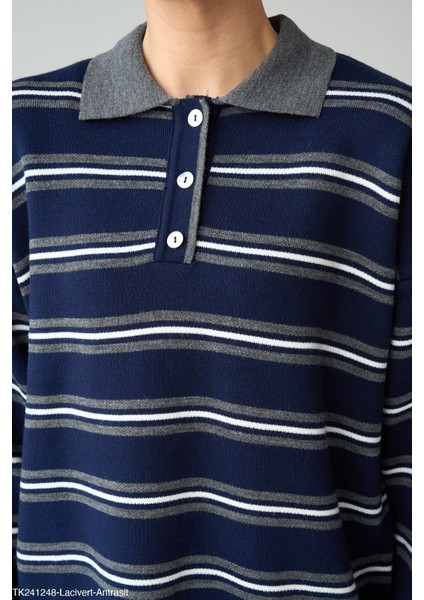 Kadın Erkek Yaka Yarım Düğmeli Triko Kazak fiyatları