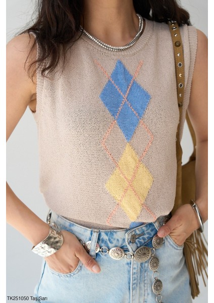 Kadın Bisiklet Yaka Kısa Kol Kazak