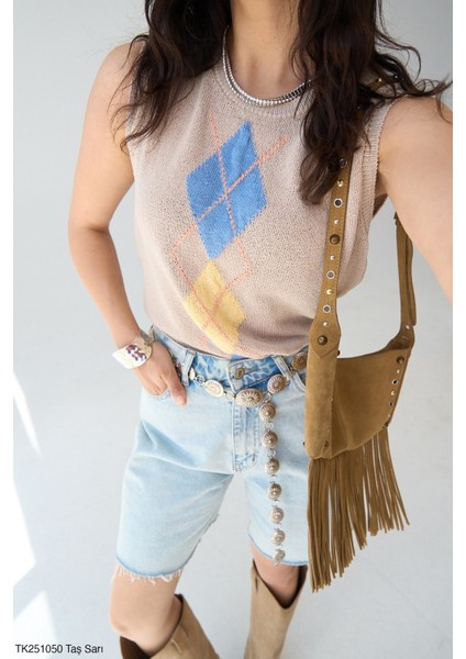 Kadın Bisiklet Yaka Kısa Kol Kazak modelleri