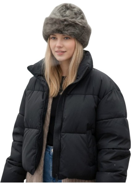 Kadın Kürklü Kışlık Peluş Bucket Şapka