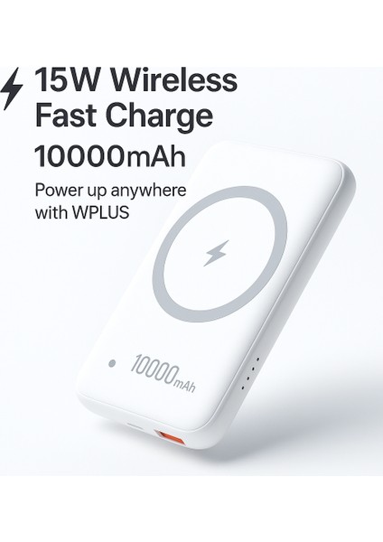 15W Wireless Şarj, Kablosuz Powerbank 10000 Mah – 22.5W Hızlı Şarj, 1 Yıl Garanti, Braketli Tasarım