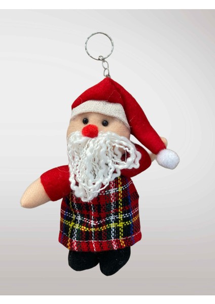Yılbaşı Temalı Peluş Anahtarlık Çanta Süsü Ağaç Süsü Dekor Süsü Hediye (13-15 Cm) (KOD:118)