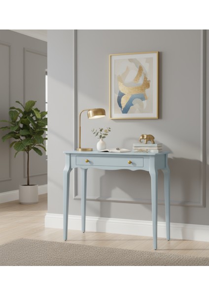 90 cm Masif Konik Açık Mavi Dresuar