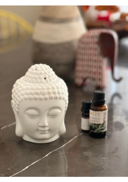 Mat Seramik Büyük Boy Beyaz Buda Kafası Buhurdanlık/ Oda Kokusu Difüzörü 13 cm fiyatları