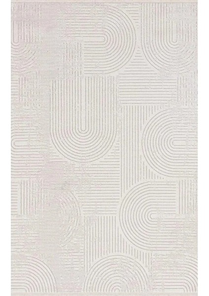 Mısya 1090 Krem Desenli Salon Halısı Koridor Halısı Kesme Halı Yolluk