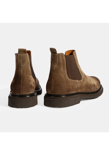 Erkek Vizon Lastikli Süet Bot