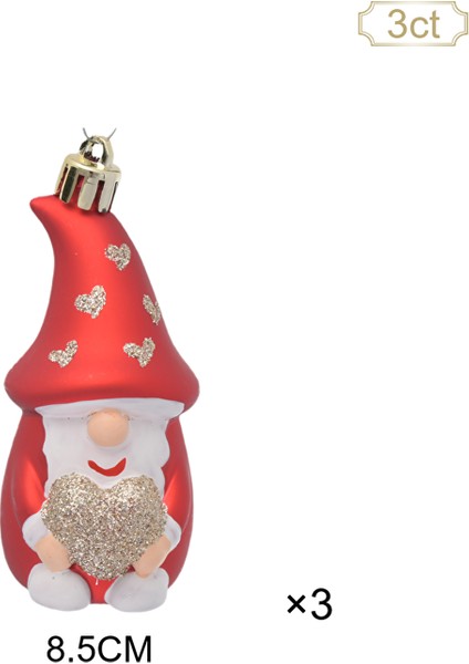 New Year Yılbaşı Lovely Elf 3 Parça Ağaç Süsü Seti modelleri