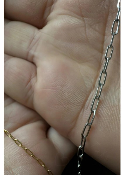 Paperclip Model Gold-Silver Çelik Çift Bileklik Seti | Love Serisi fiyatları