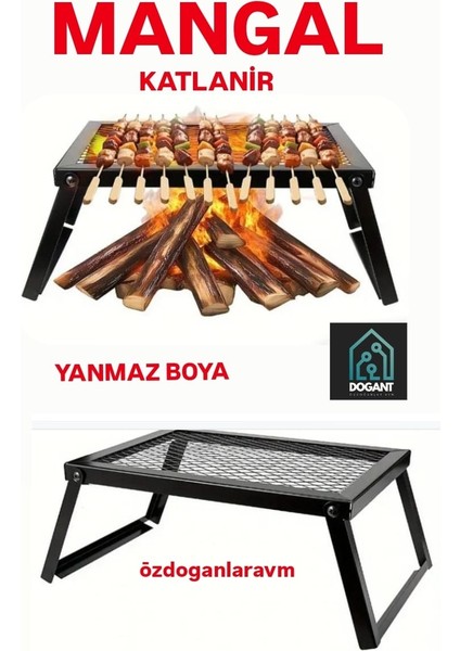 Ateş Üstü Izgara Katlanır Kamp Mangalı