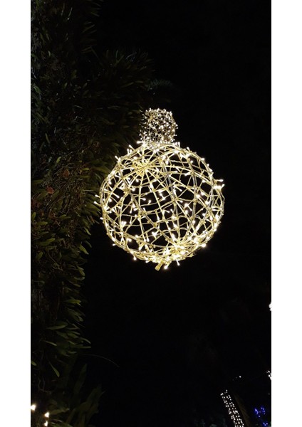 Yılbaşı Dekoratif Sarkıt Iç ve Dış Mekan 35 cm Küre Top LED Aydınlatmalar Günışığı modelleri