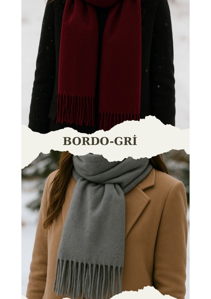 Pufyy Düz Renk Atkı Omuz Şalı -2 Adet