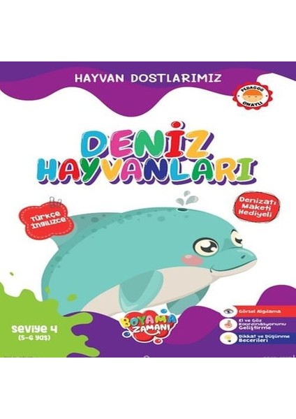 Hayvan Dostlarımız - Deniz Hayvanları Seviye 4 (5-6 Yaş)
