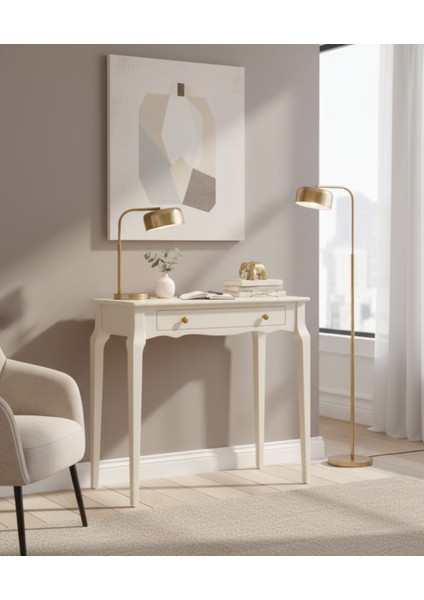 110 cm Masif Konik Krem Dresuar